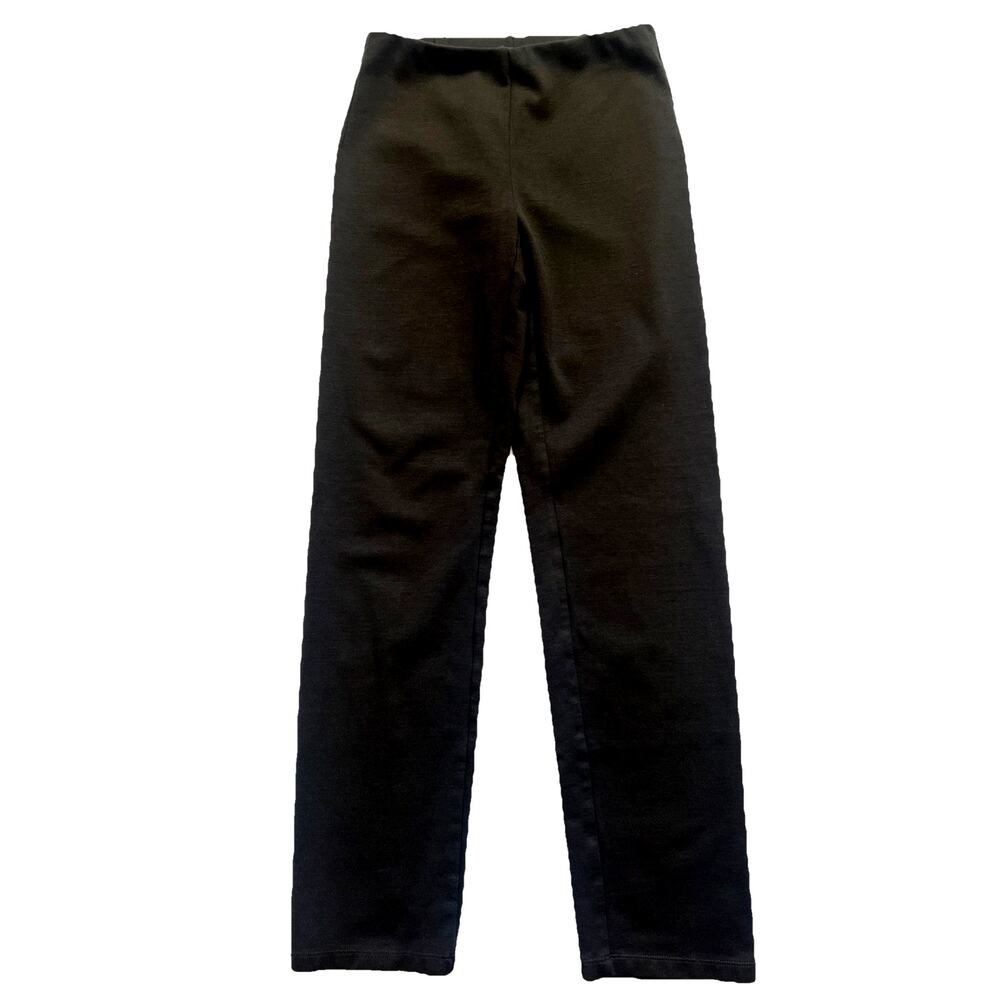 Eileen Fisher Ponte Slim Ankle Pants XS Charcoal Gray Pull-On Stretch Minimalist